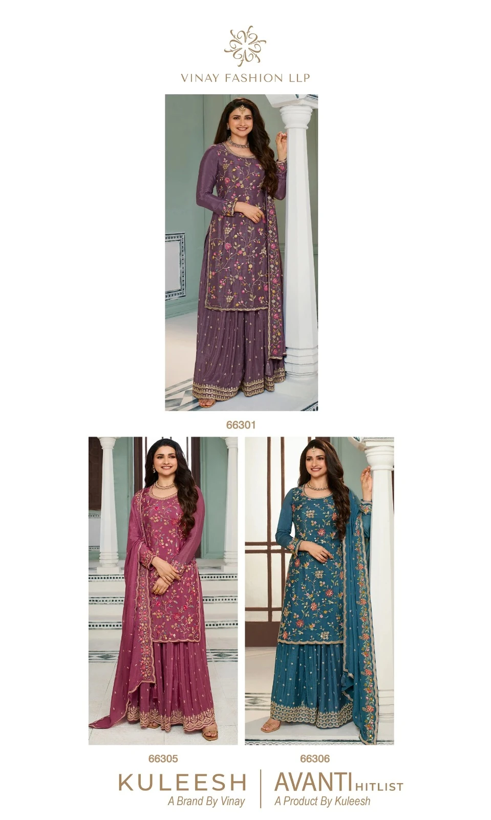 Vinay Kuleesh Avanti Hitlist Chinon Wholesale Designer Salwar Suit Catalog — Wholesale Salwar Suits, MPA wholesale from Surat — view 2